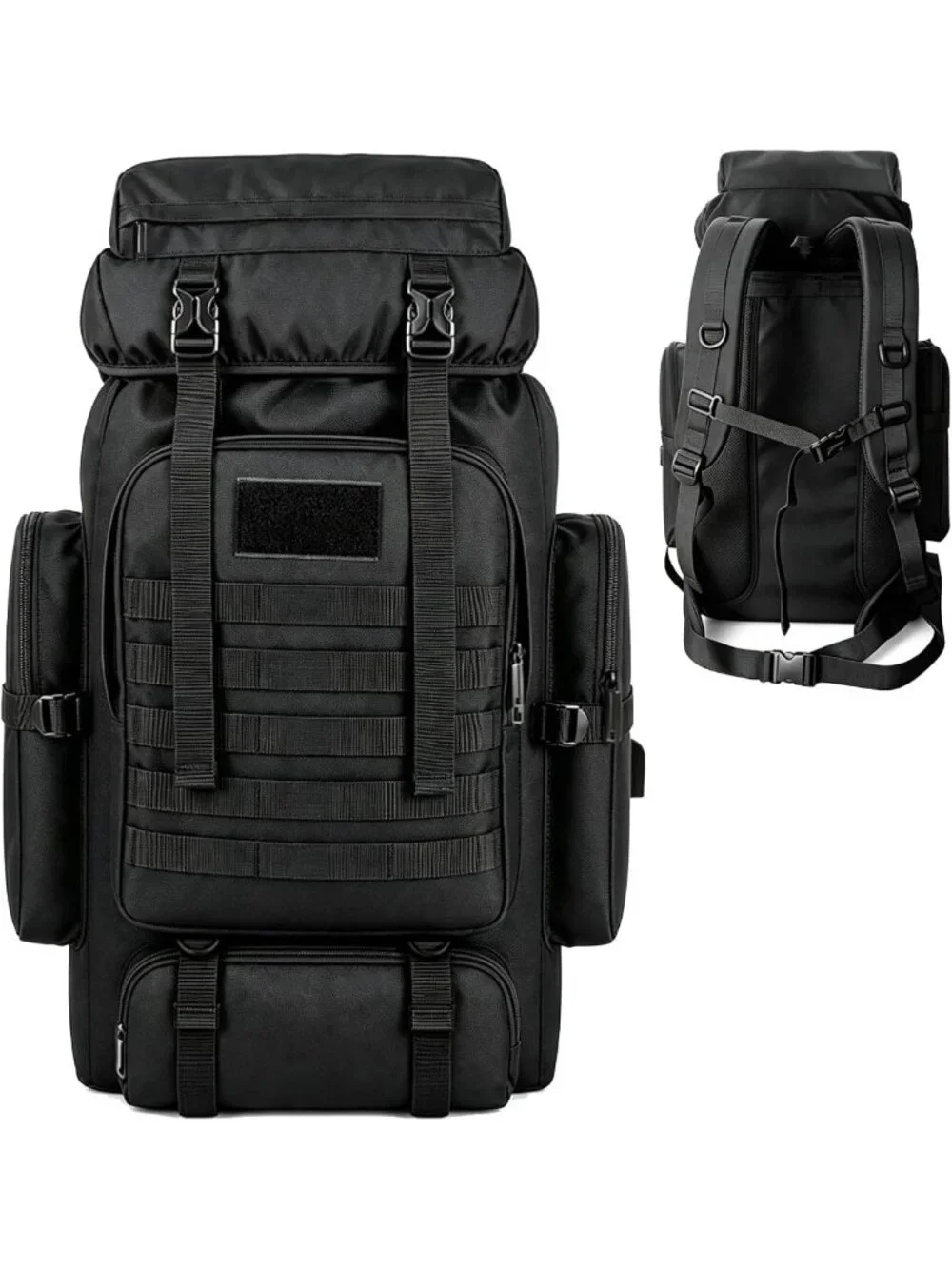 Waterproof 80L/100L Hiking Backpack for Men | Military-Style Camping Rucksack